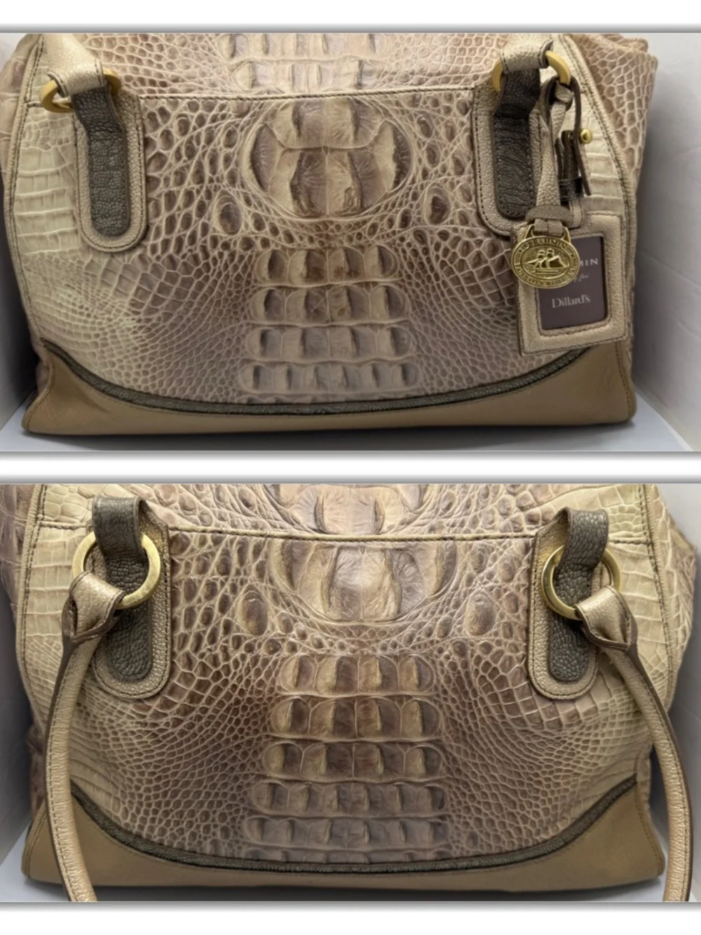 RECHERCHE BRAHMIN EXCLUSIVELY FOR DILLARD'S LIMITED EDITION CROC PURSE/HANDBAG!